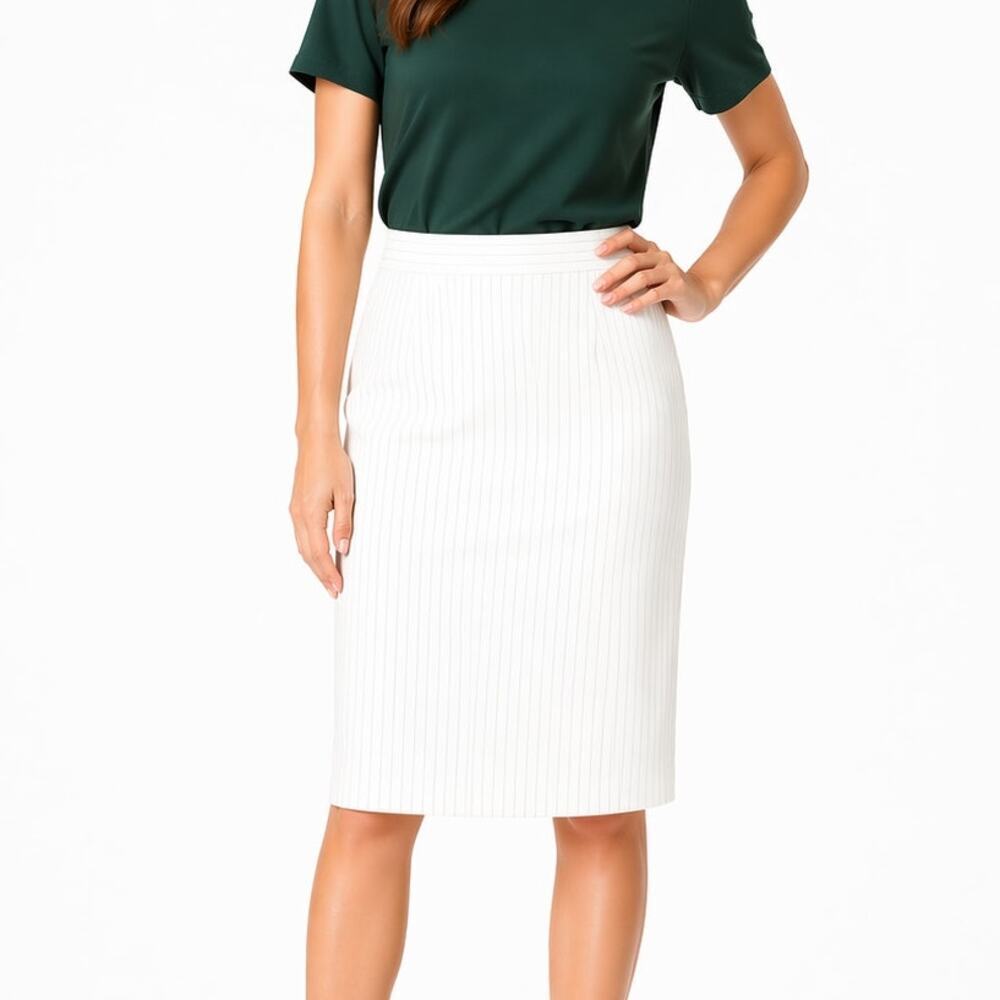 NWT Antonio Melani Pinstripe Midi Pencil Skirt